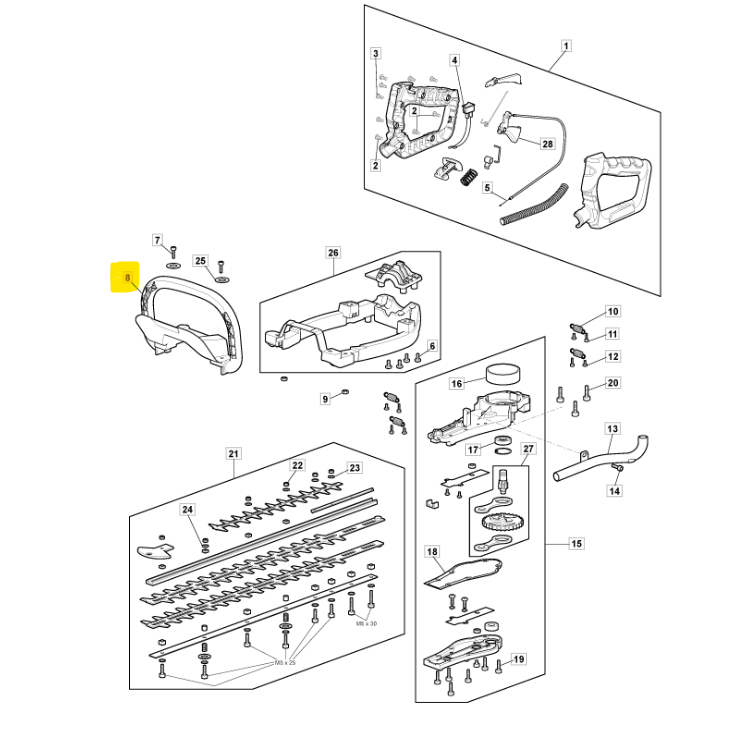 Mountfield MHT2322 Petrol Headgetrimmer Front Handle Models 2021-2026 Part Number 118805528/0