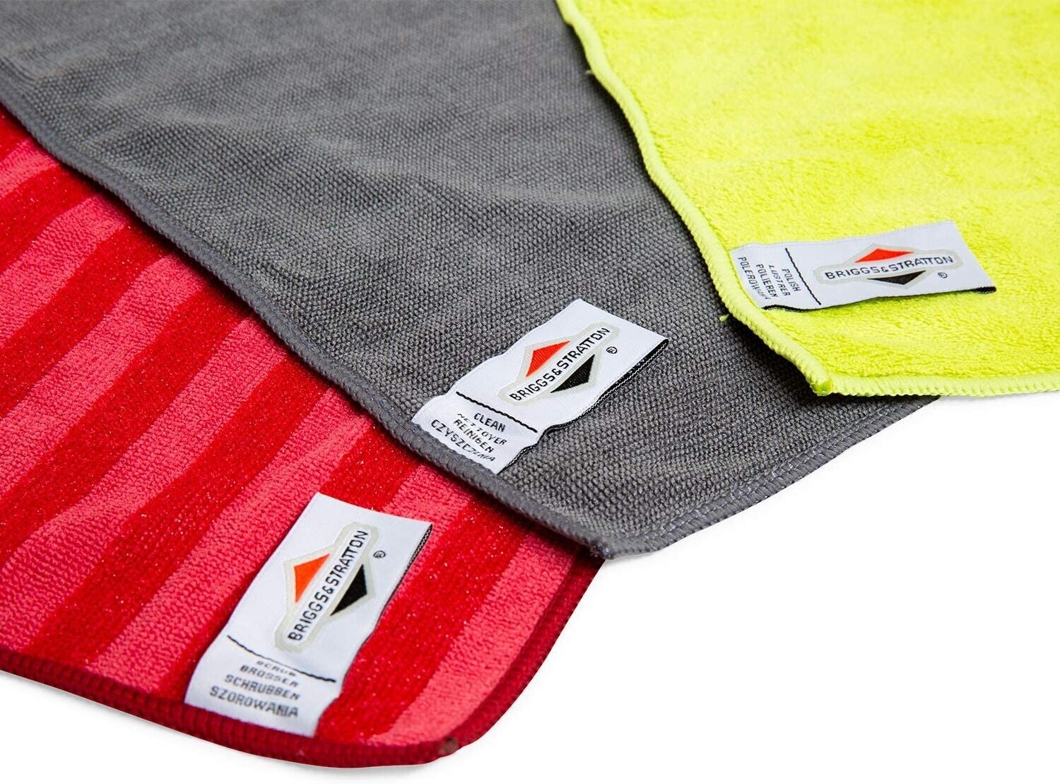 Briggs & Stratton UltraCare Microfibre Cloths (Set of 3 - scrub+clean+polish) - Outdoor Spares