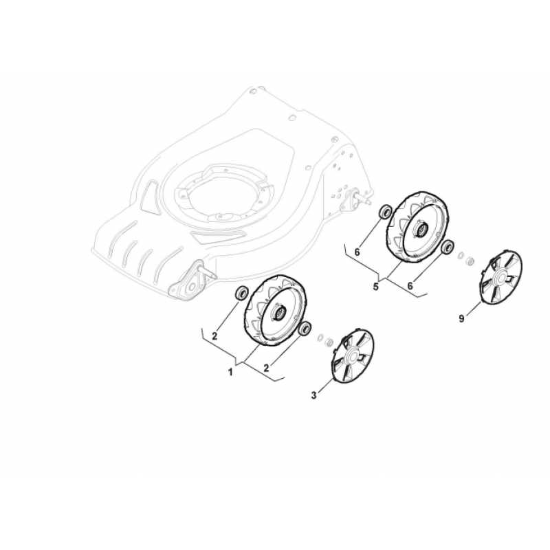 Castelgarden XS50BS Wheel Cap Fits XSE45B 322110636/0 Genuine Part - Outdoor Spares