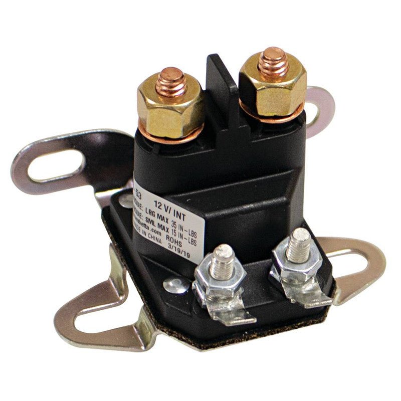 Lawnmower Starter Solenoid Universal Double Terminal Compatible With Briggs & Stratton - Outdoor Spares