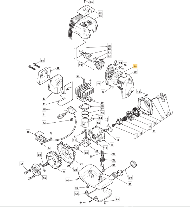 Mac Allister MHTP245 - 2 Hedge Cutter Air Filter Part Number 123220011/0 - Outdoor Spares