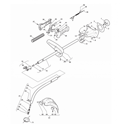 MacAllister MGTP254 Flexible Shaft 118801352/0 Genuine Replacement Part - Outdoor Spares