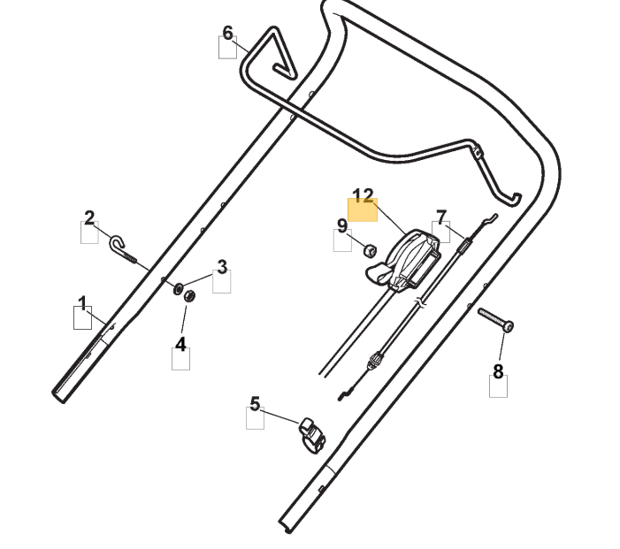 Mountfield 460HP Throttle Cable Fits HP425 S461PD 181005517/0 Genuine - Outdoor Spares