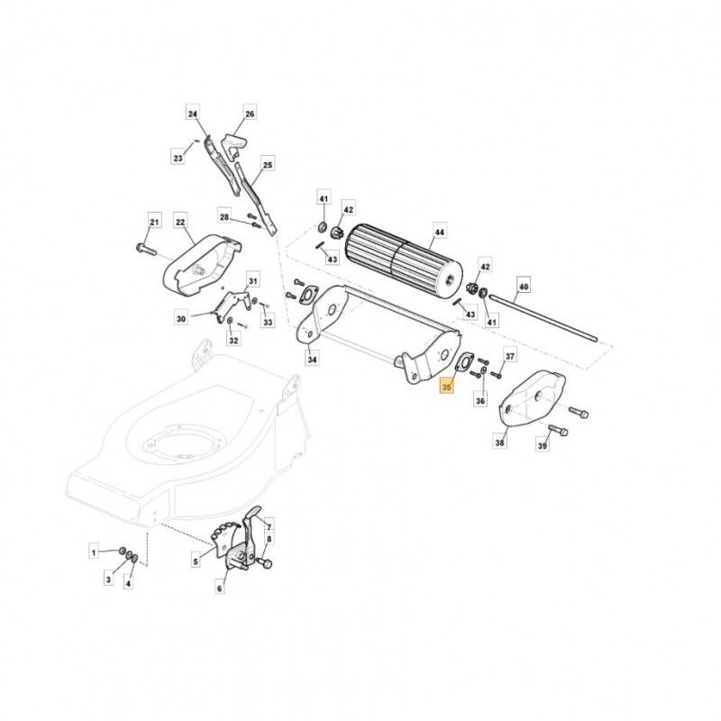 Mountfield 460R PD Bearing Flange Fits 461R PD 550 R SP465R 322207323/0 Genuine - Outdoor Spares