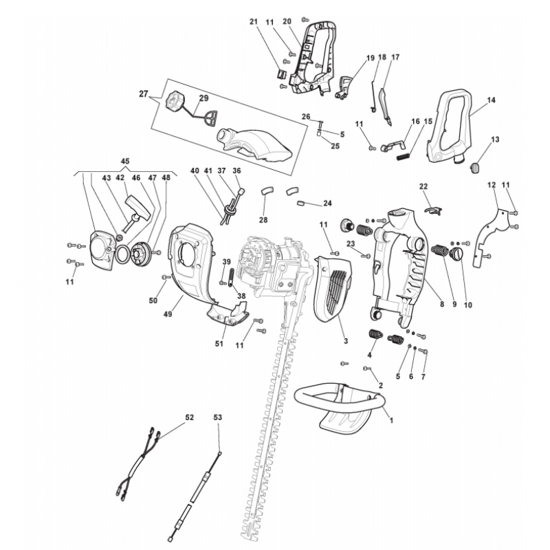 Mountfield Hedgetrimmer MHJ2424 Spring Part No. 118801433/0 - Outdoor Spares