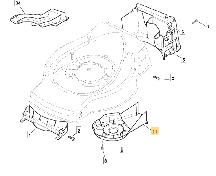 Mountfield Lawnmower Belt Guard For SP534 SP536 & 5020PD Part No. 322060222/0 - Outdoor Spares