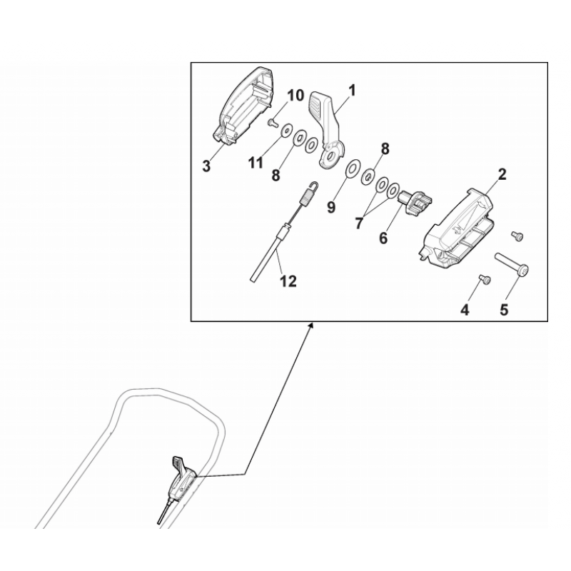 Mountfield Lawnmower Variator Speed Lever For SP555V SP555RV SP505RV 381007240/0 - Outdoor Spares
