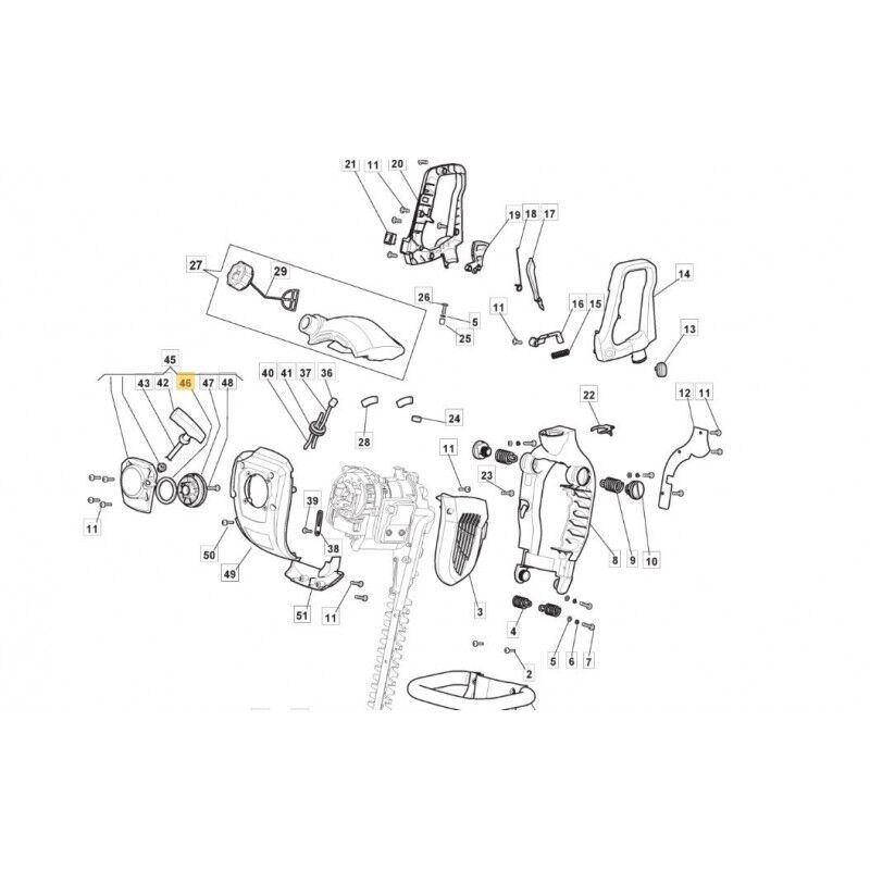 Mountfield MHJ 2424 Petrol Hedge Trimmer Recoil Spring 123430610/0 - Outdoor Spares
