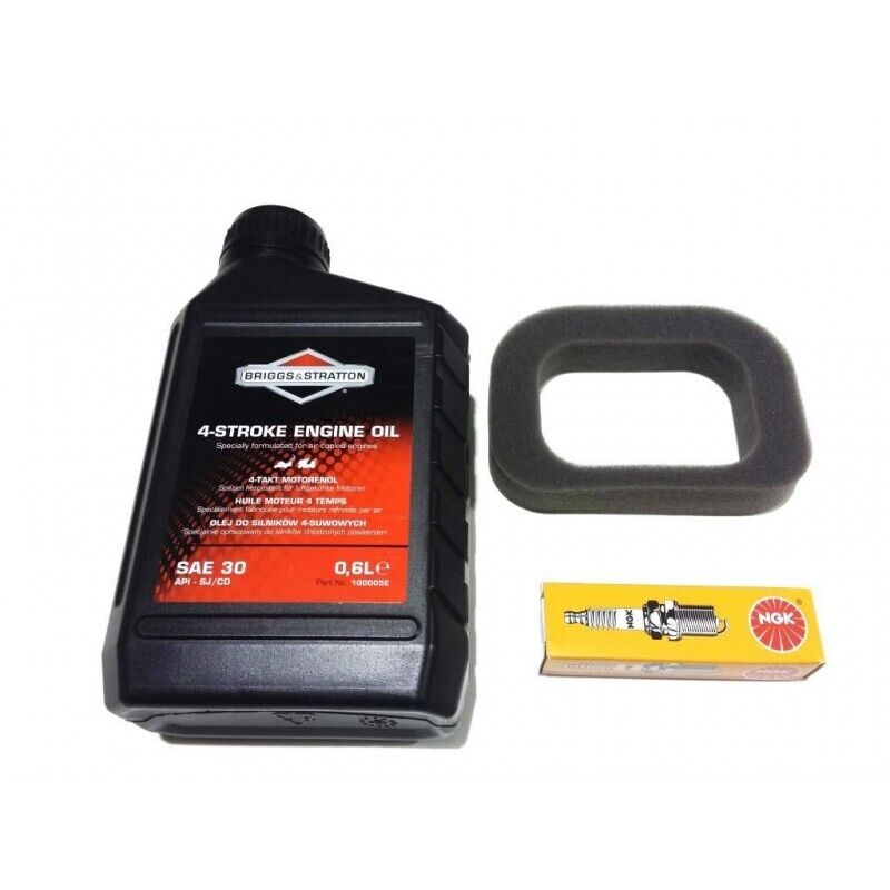 Mountfield RS100 Lawnmower Tune Up Kit, Oil, Filter, Spark Plug Genuine Parts - Outdoor Spares
