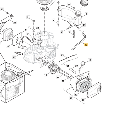Mountfield RSC100 Fuel Line fits SP414 SP180R SP164 118550716/0 Genuine Part - Outdoor Spares