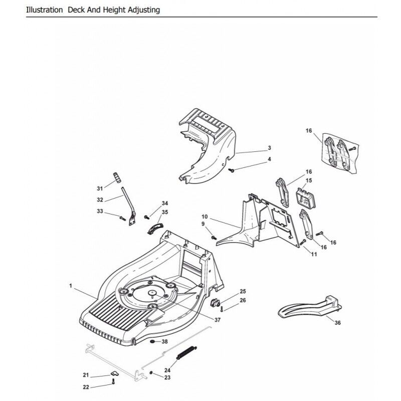 Mountfield SP505 Height Adjuster Spring Fits SP554 SP555 122446181/0 Genuine - Outdoor Spares