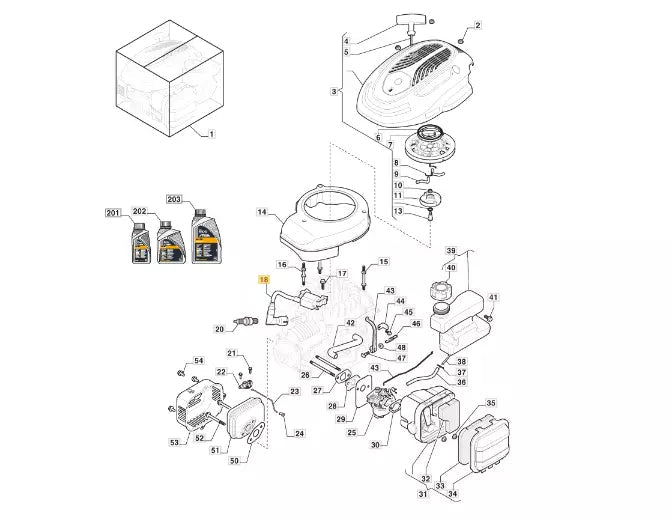 Mountfield ST120 ST140 Lawnmower Engine Electronic Ignition Coil For SP42 SP164 - Outdoor Spares