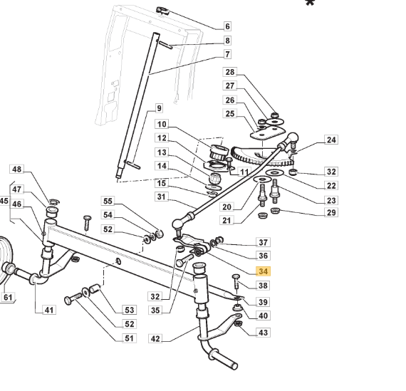 Stiga Estate 2084 Steering Arm Fits Estate 3084 Estate Tornado 325318243/0 - Outdoor Spares