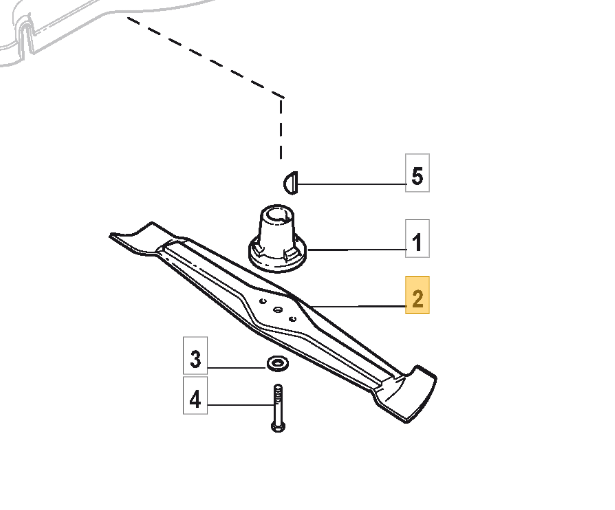 Stiga Lawnmower Blade For Collector 55S & Combi Turbo 55S Part No. 181004144/0 - Outdoor Spares