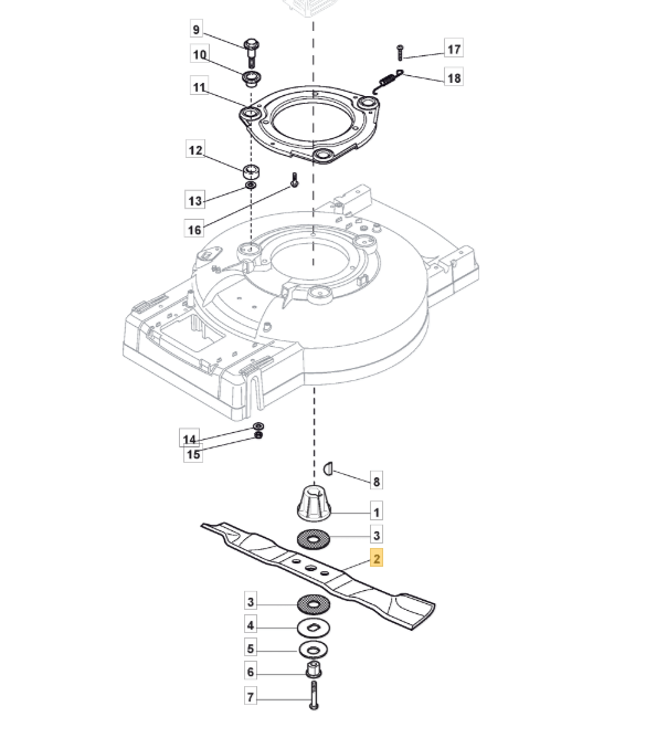 Stiga Multiclip Pro 53SB 51cm Cutting Blade Part No. 1111 - 9132 - 01 - Outdoor Spares