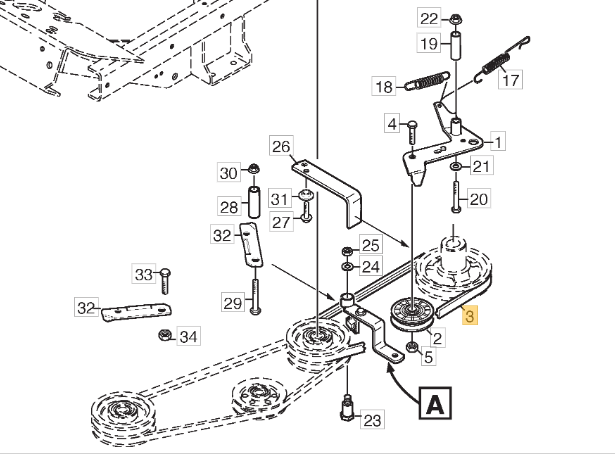 Stiga Park PTO Drive Belt For 340 420 540 720 Part Number 1134 - 9173 - 01 - Outdoor Spares