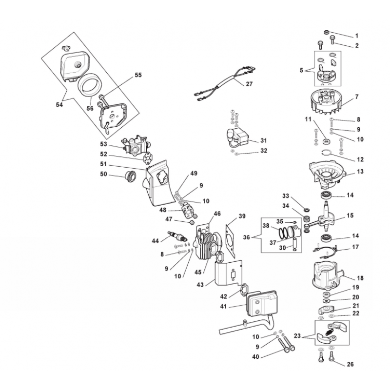 Stiga SHJ550 Hedgetrimmer Piston Screw Also Fits SHP60 123878110/0 Genuine Parts - Outdoor Spares