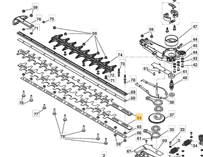 Stiga SHT660K Hedgetrimmer Blade Part No. 118802447/0 - Outdoor Spares