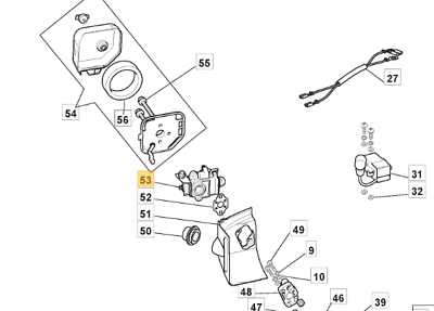 MacAllister MHTP245-2 Carburettor 123054036/0 Genuine Replacement Part