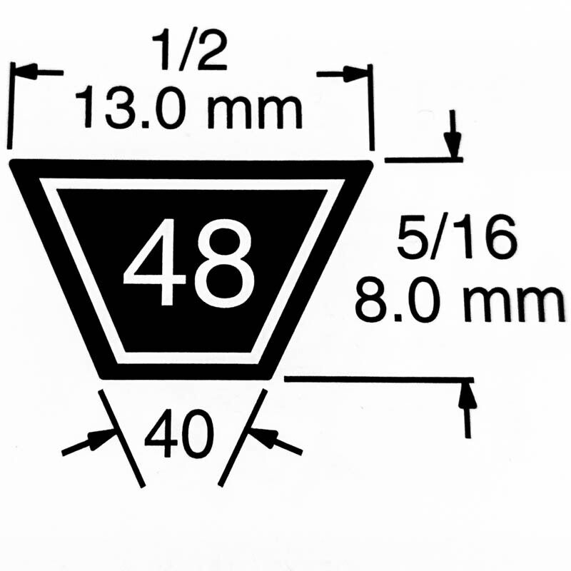 TrueBlue Drive V-Belt 1/2" x 68" A66 Compatible With John Deere M43586