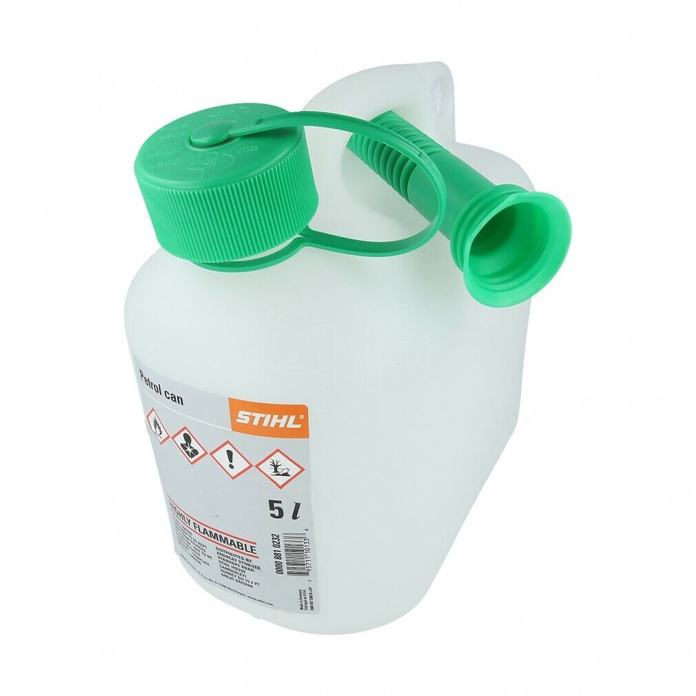 Stihl 5 Litre Plastic Fuel Safety Can Transparent For 2 Stroke 0000 881 0232