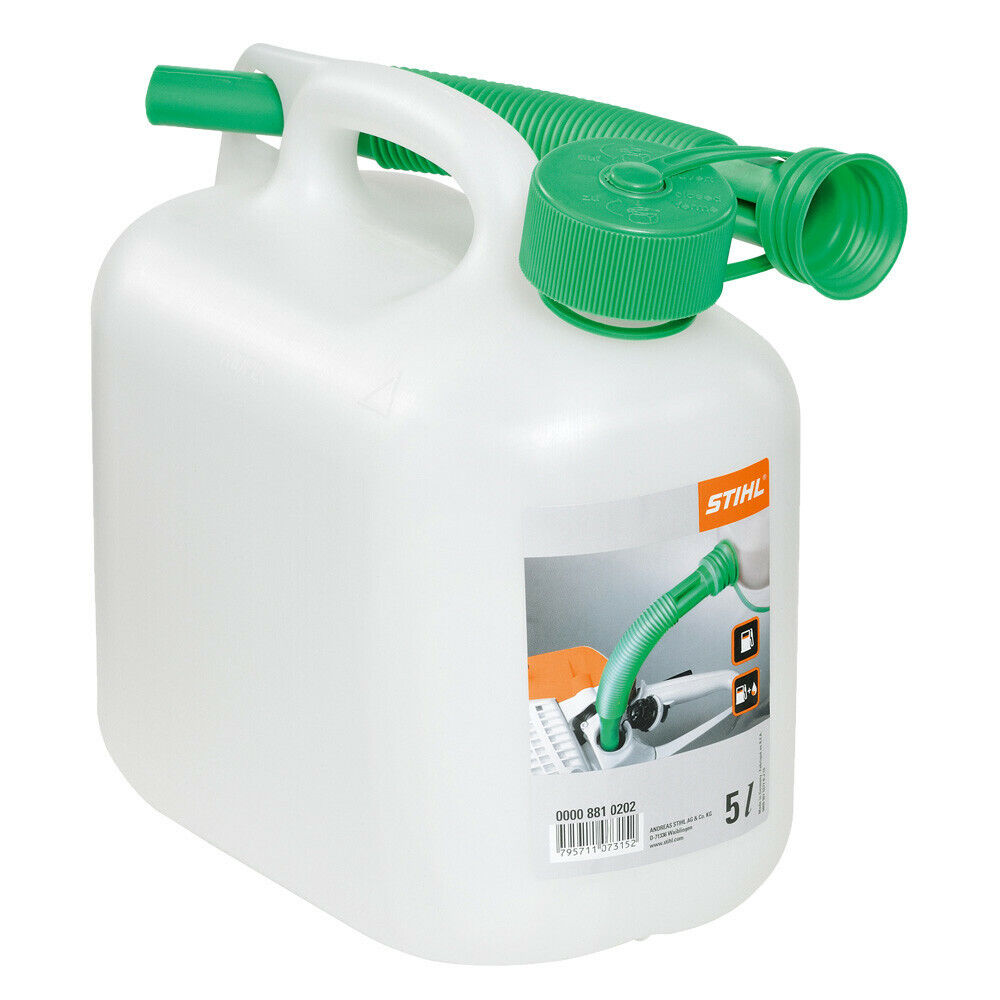 Stihl 5 Litre Plastic Fuel Safety Can Transparent For 2 Stroke 0000 881 0232