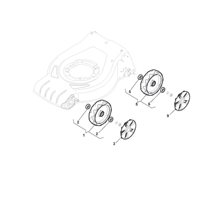 Castelgarden XS50BS Wheel Cap Fits XSE45B 322110636/0 Genuine Part