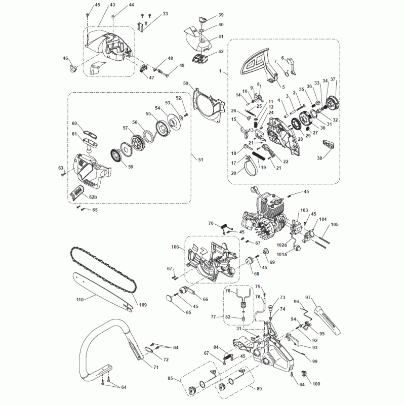 Recoil Spring For Mountfield Chainsaw Models MC438 & MC640 Part No. 118800741/0