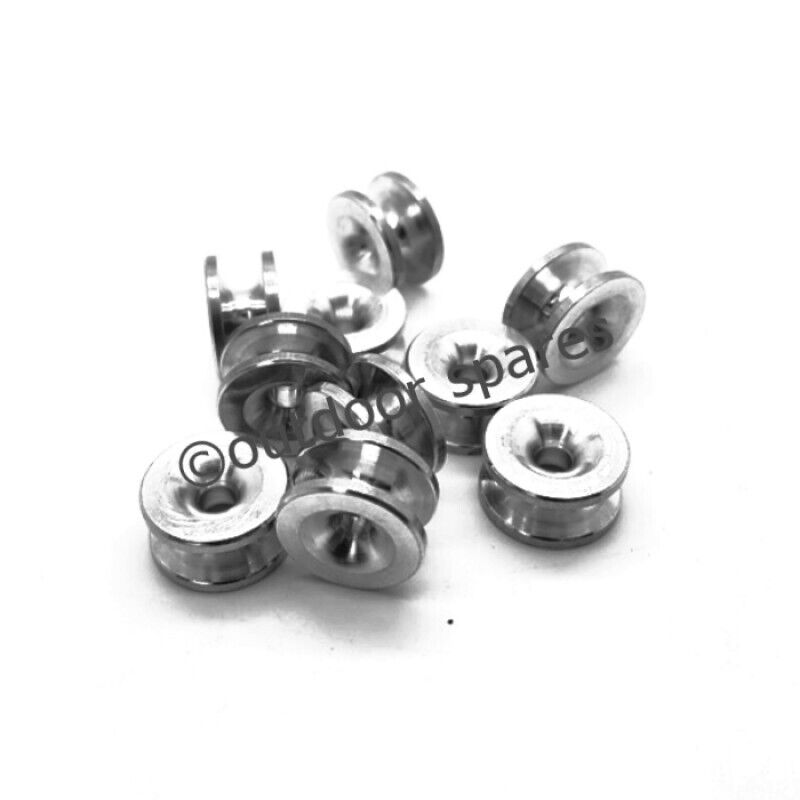 Universal Aluminium 2 Line Manual or Bump Feed Strimmer Head Eyelets Pack Of 10