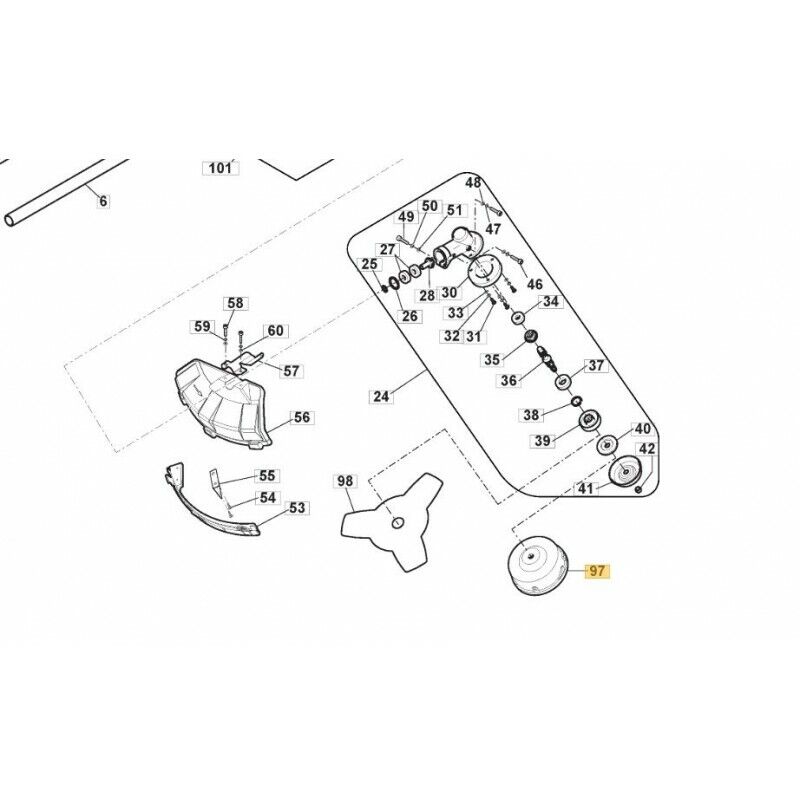 Brushcutter Nylon 2 Line Cutting Head For Castelgarden XB253D & XB253F