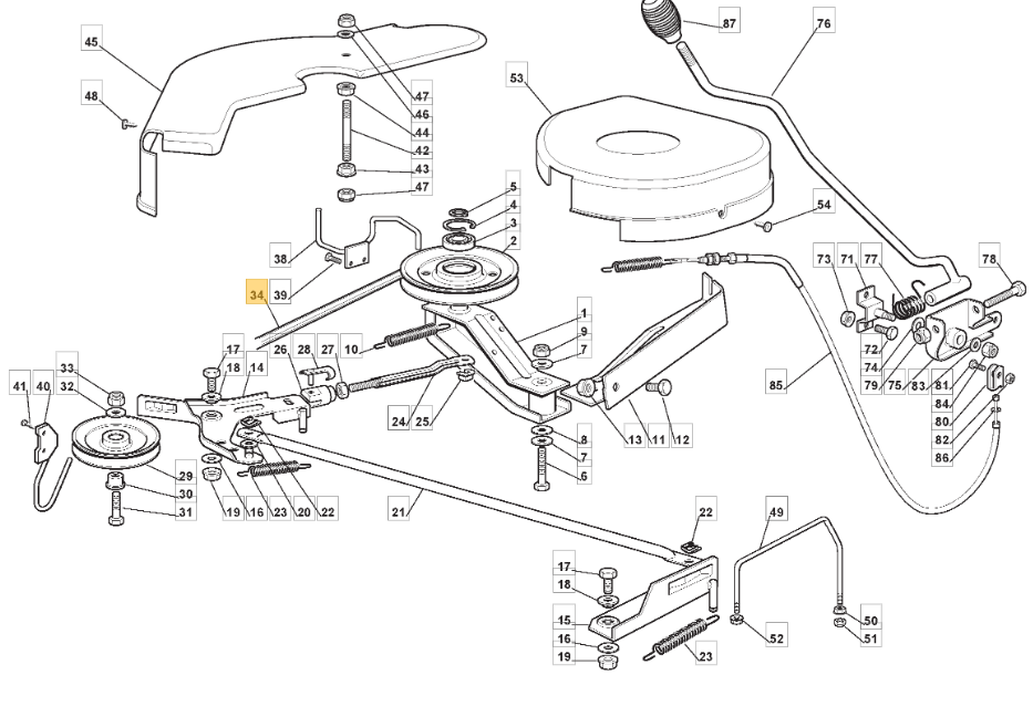 Mountfield 1436H Deck Drive Belt Fits 1436M 1636M 135065700/0 Genuine Part