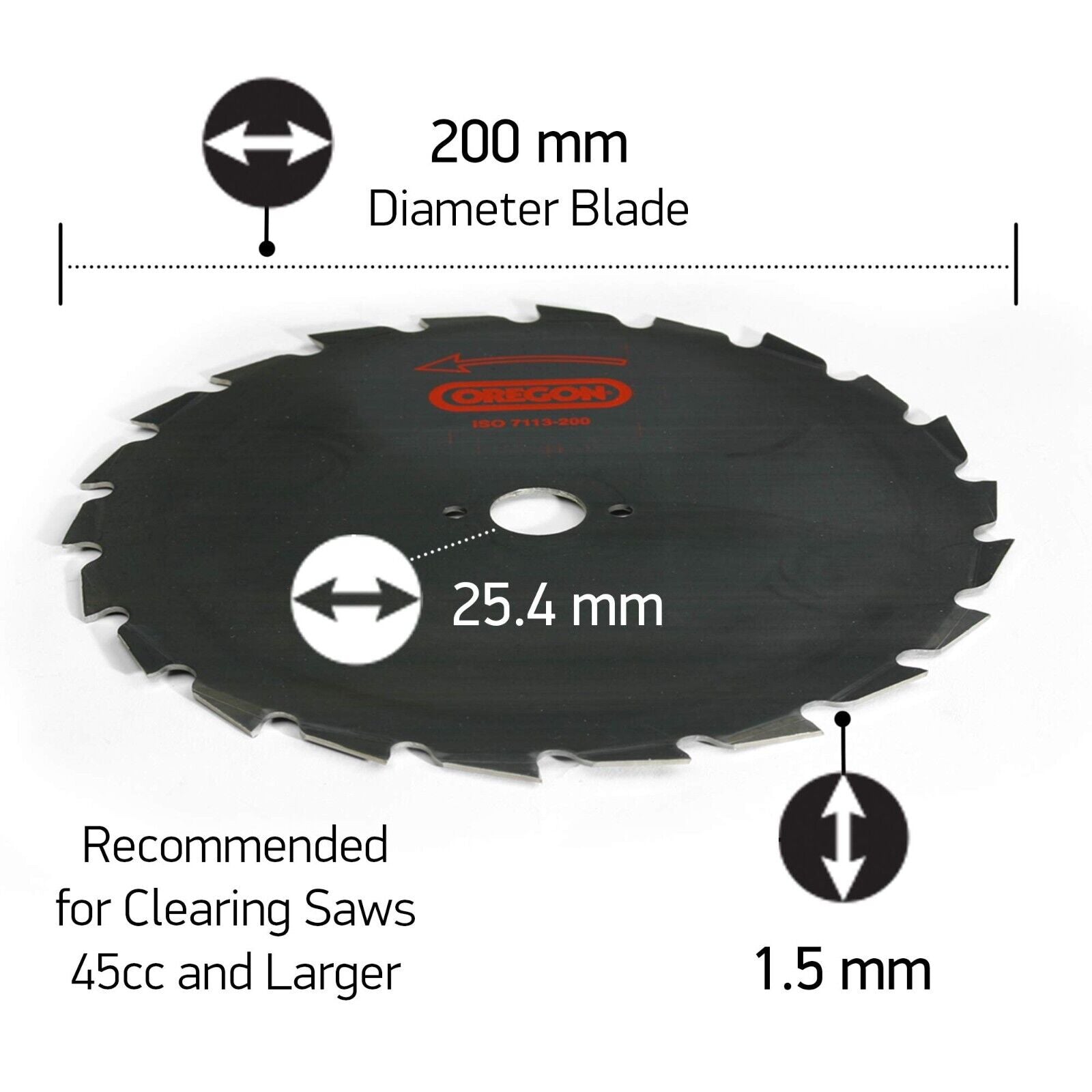 Oregon Clearing Saw Blade MAXI 22t x 8"  Part No. 110971