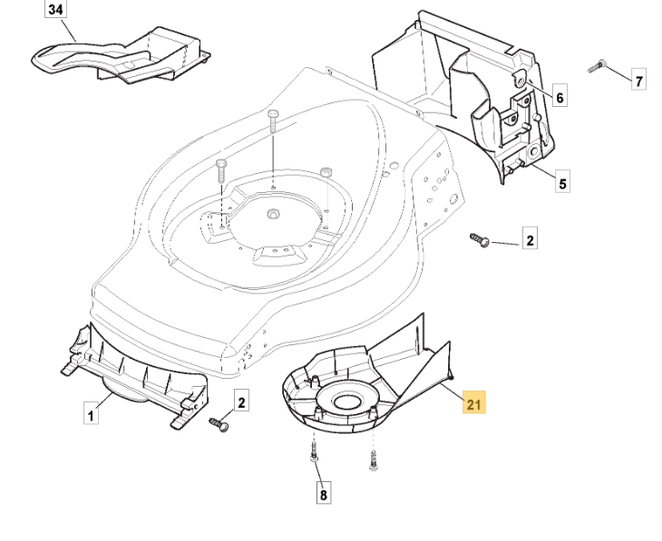 Stiga Combi 53SB Belt Guard Fits Collector 46S 322060222/0 Genuine Part