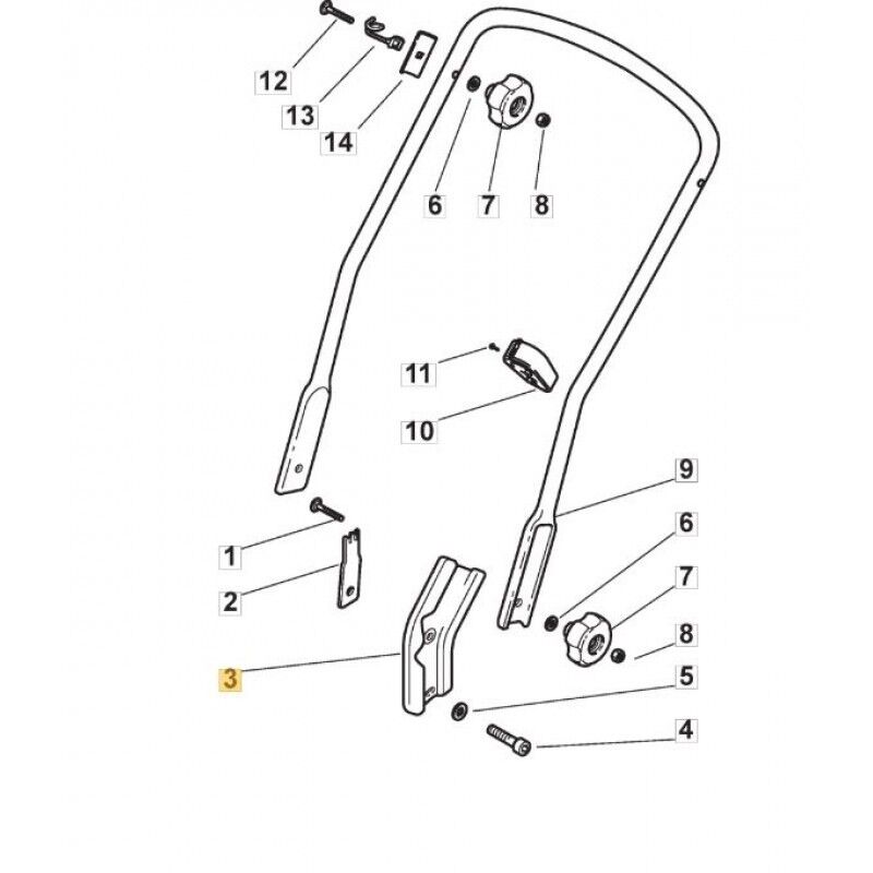 Mountfield SP505 Lower Handle Bracket Fits SP555 SP554 322778405/0 Genuine Part