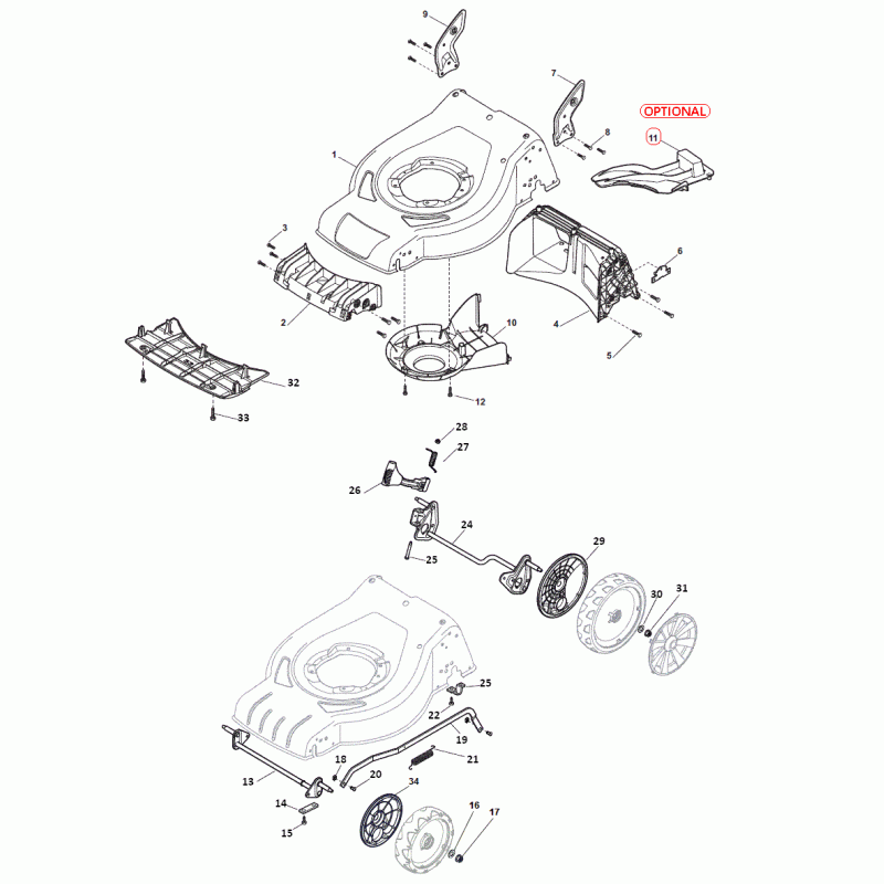 Rear Conveyor Assembly For SP533 SP425 S461PD SP53H Part No. 322108302/0