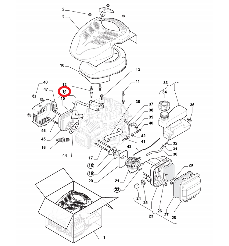 Mountfield WBE140 Ignition Coil Suits HP454 S481HP SP454 SP45 118550901/0