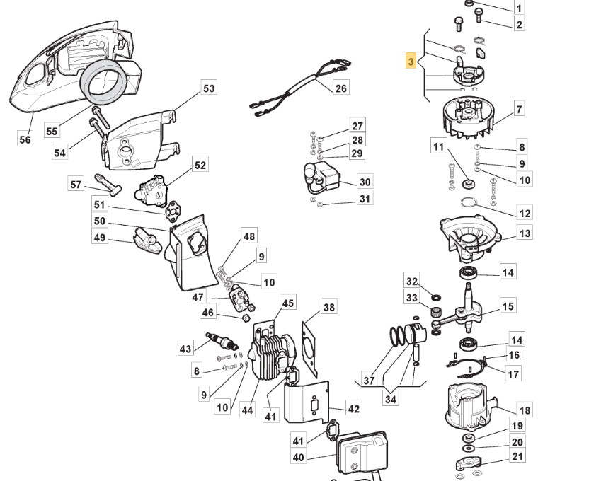 Mountfield Hedgetrimmer Starter Cup For MHJ 2424(2010-2020) Part No. 183082003/0