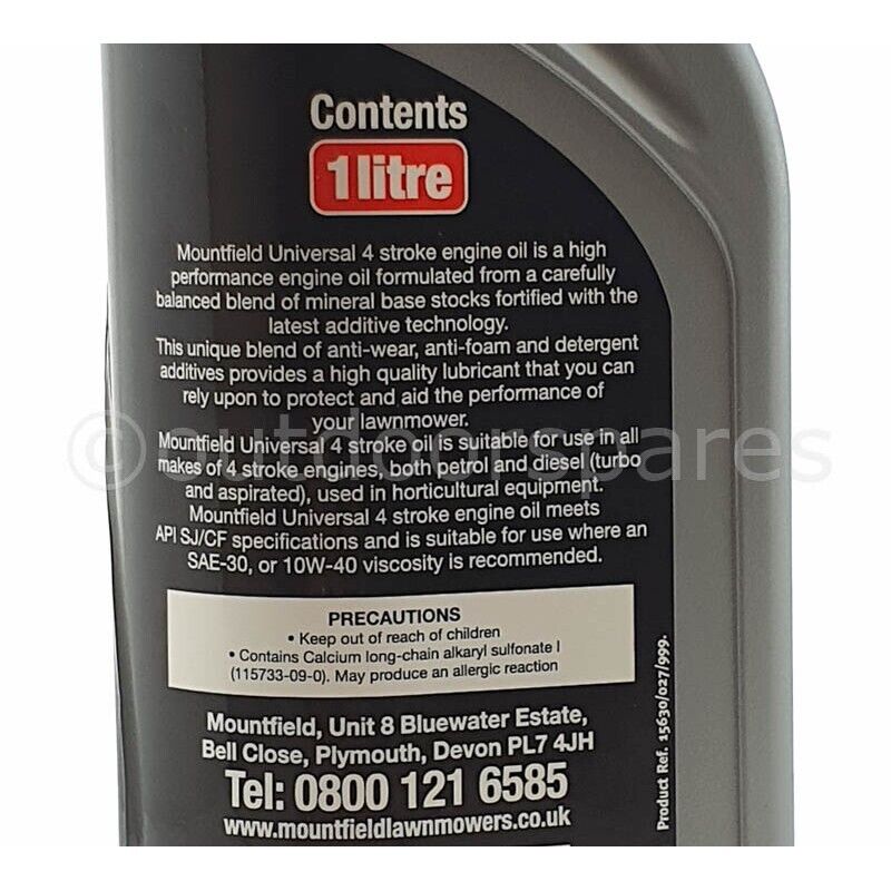 Mountfield Lawn Mower Universal 4-Stroke Engine Oil 1 Litre MX855