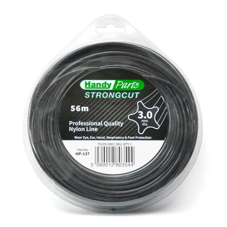 Handy Parts Strongcut Pro Star Profile Nylon Strimmer Line 3.0mm x 56m