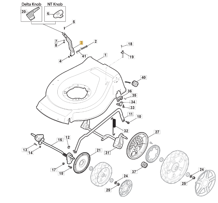 Mountfield Height Adjuster Compatible With SP535 HW 4S & SP530 HW 381003398/0