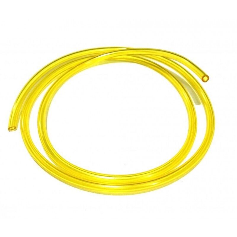 Fuel line for lawnmowers and garden equipment it has an inside diameter of 3mm and outdide diameter of 5.5mm and is yellow in colour