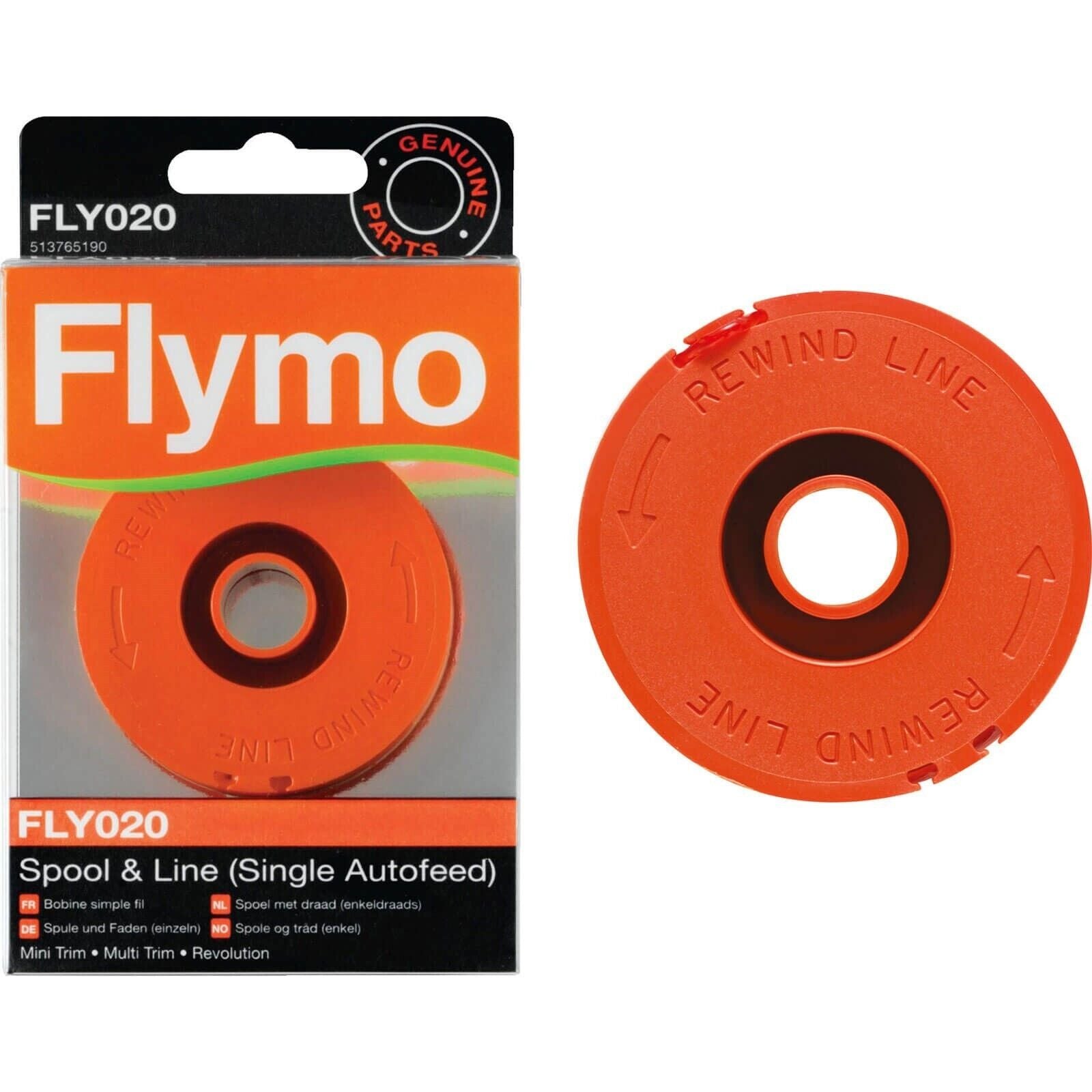 Flymo FLY020 Genuine Spool and Line for Single Line Grass Trimmers