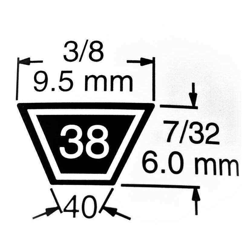 Drive V-Belt 3/8"x 40" Replaces John Deere T199T, Toro 49-9100 & MTD 754-0155