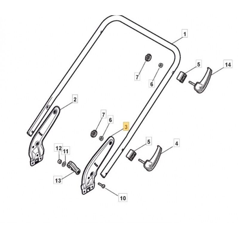 Mountfield SP535 Left Handle Bracket Genuine Fits SP180R SP465 S460 PD 4820 PD