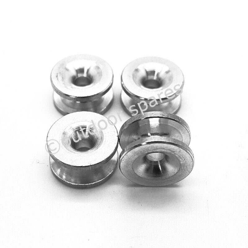 Universal Aluminium 2 Line Manual or Bump Feed Strimmer Head Eyelets Pack Of 4