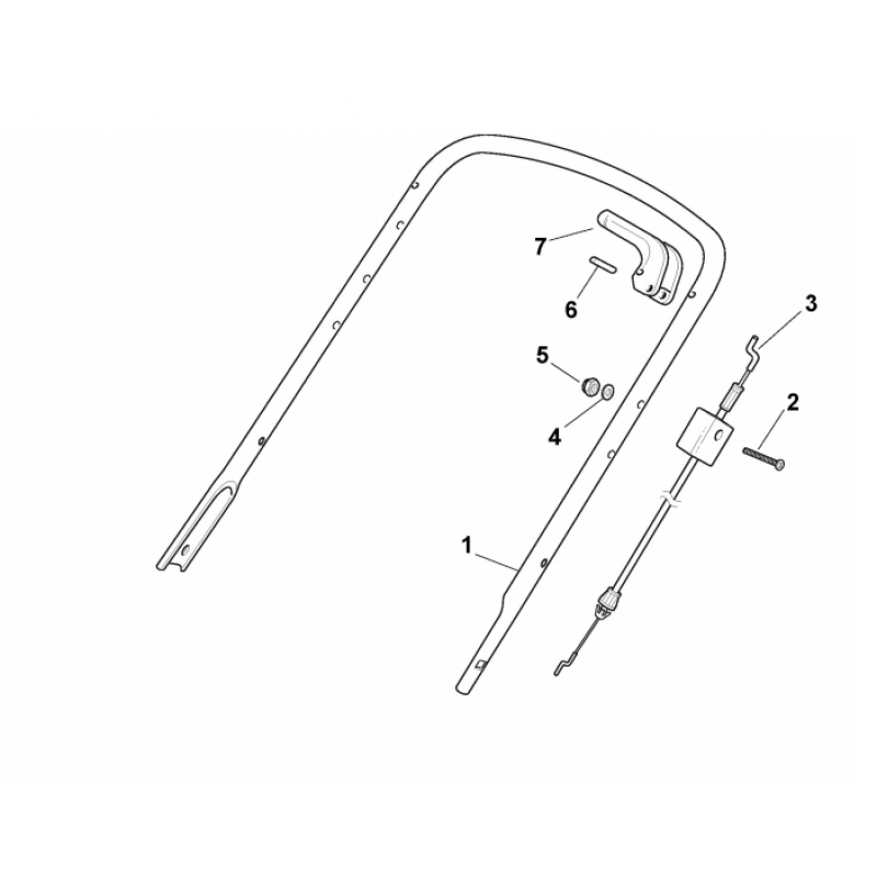 Stiga Collector 46 Stop Cable Fits Euro 40 181000612/0 Genuine Replacement Part