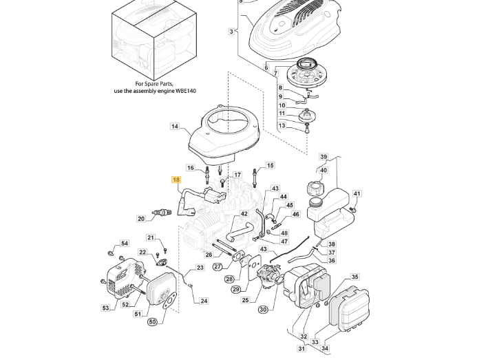 Mountfield ST120 ST140 Lawnmower Engine Electronic Ignition Coil For SP42 SP164