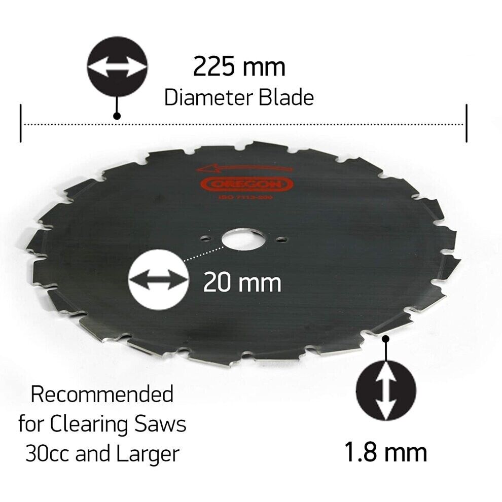 Brushcutter Clearing Blade 110978 20mm Centre 30 - 45cc Oregon - Outdoor Spares