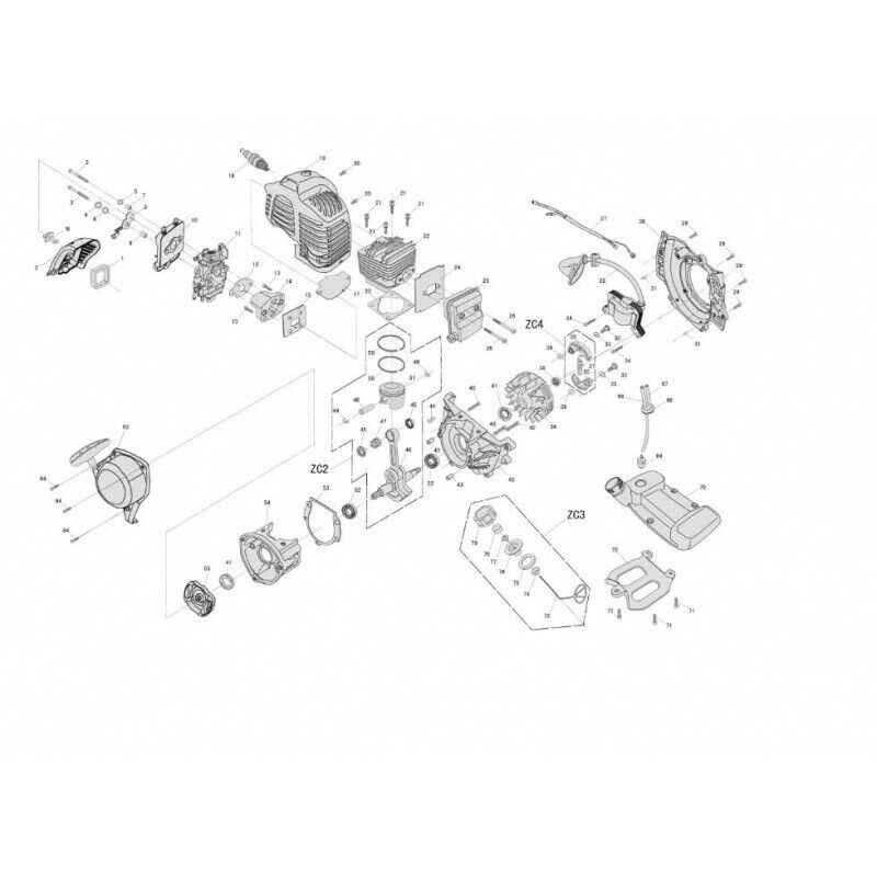 Cobra BC260C MT250C LRH26C 3 Hole Mount Recoil Assembly COGC260.3 - 25000 - Outdoor Spares