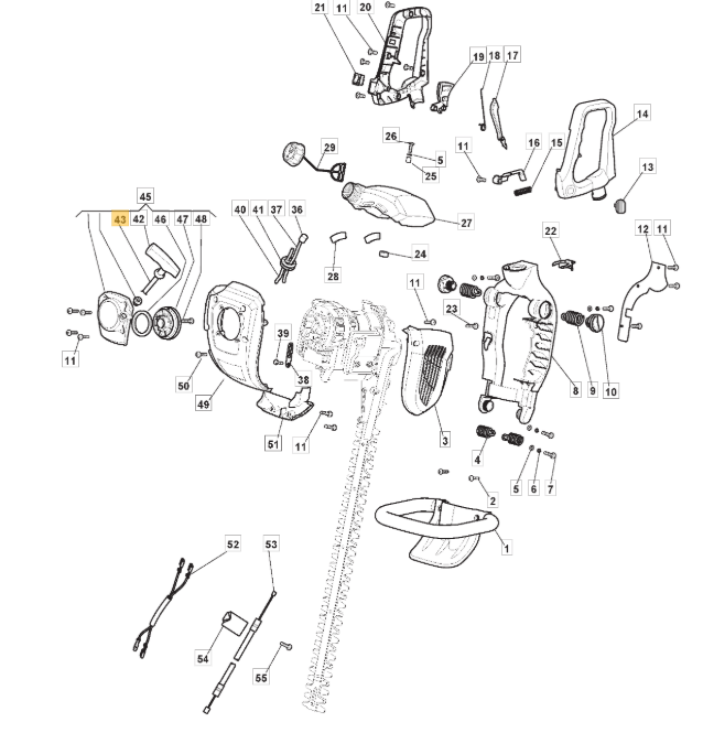 Hedge Trimmer Starter Rope Compatible With MacAllister MHTP24 MHTP24 - 2 MHTP245 - Outdoor Spares